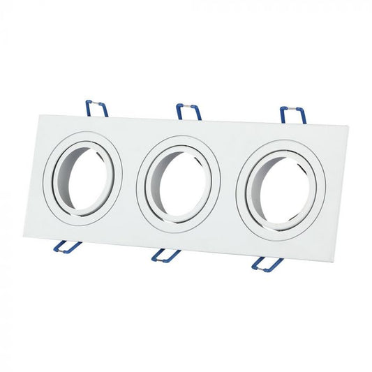 LED BRACKET 3XGU10 SQUARE Movable WHITE 255X91 (235X75)