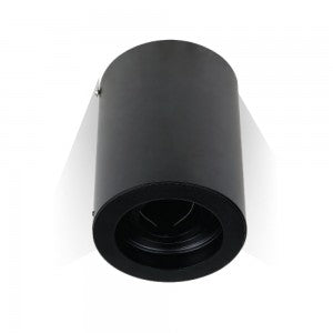 LED SURFACE MOUNTED GU10 FITTING ROUND BLACK 142X100