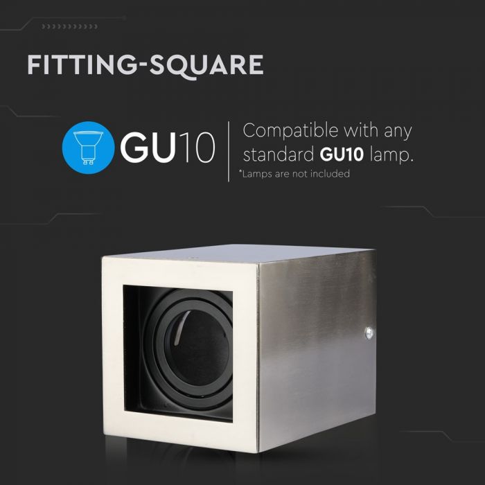 LED SURFACE MOUNTED GU10 FITTING SQUARE SN 142X100X100