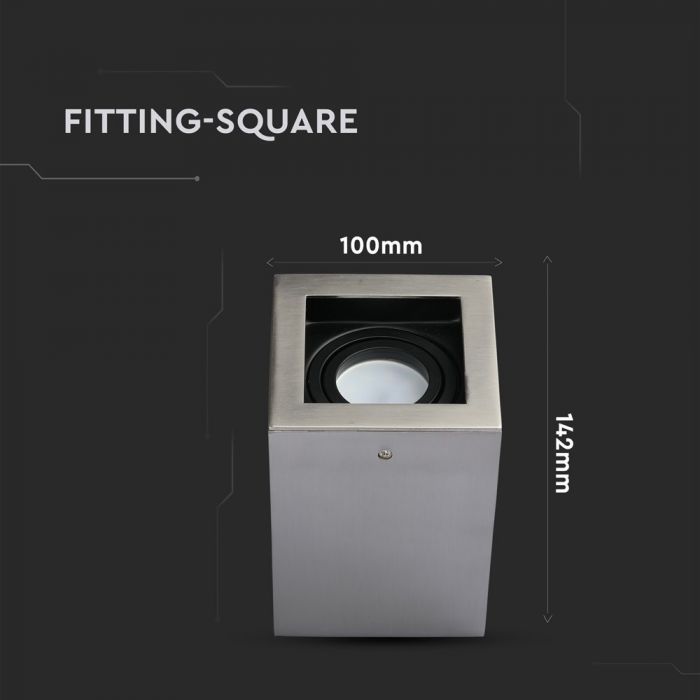 LED SURFACE MOUNTED GU10 FITTING SQUARE SN 142X100X100