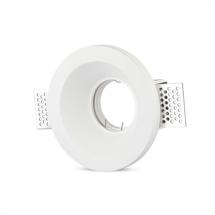 LED BRACKET GU10 ROUND WHITE 150X60 (50) GYPSUM