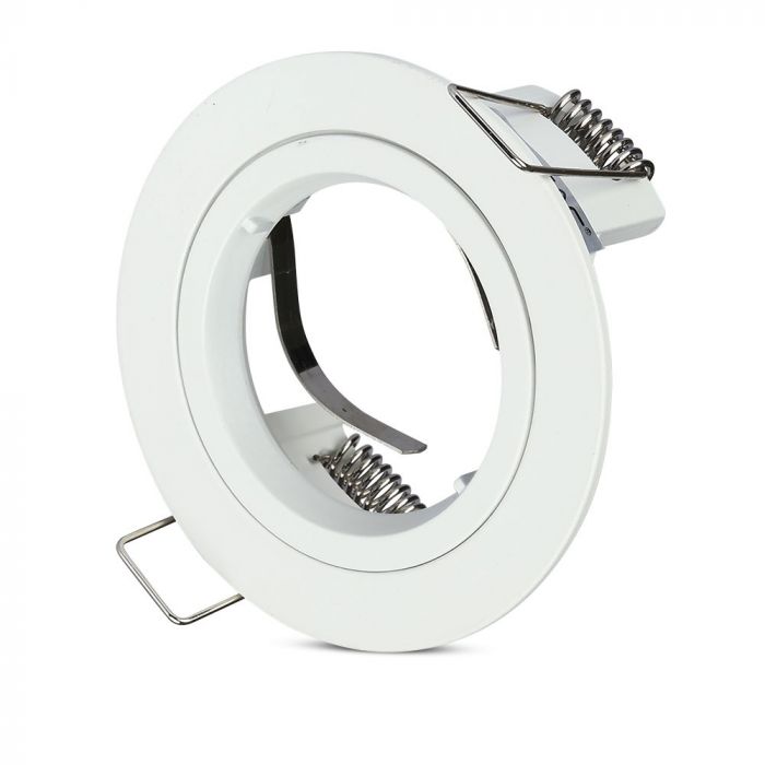 LED BRACKET GU10 ROUND Aluminium Fixed WHITE 81 (73) Twist to Open