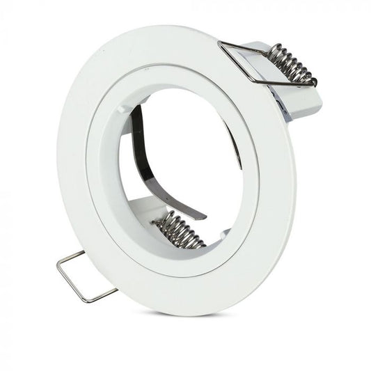 LED BRACKET GU10 ROUND Aluminium Fixed WHITE 81 (73) Twist to Open