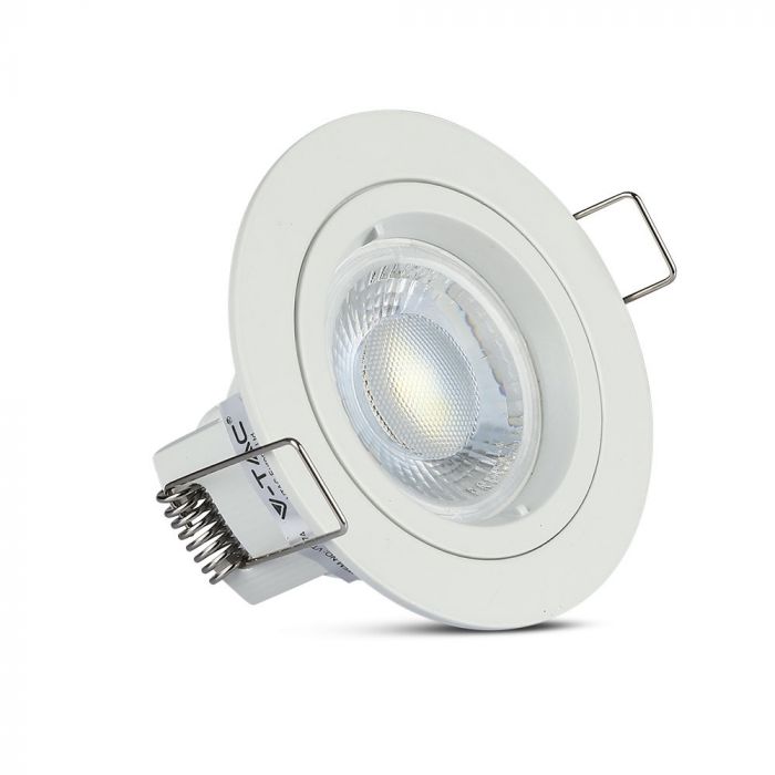 LED BRACKET GU10 ROUND Aluminium Fixed WHITE 81 (73) Twist to Open