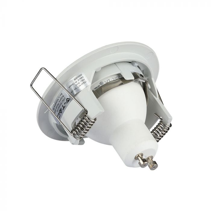 LED BRACKET GU10 ROUND Aluminium Fixed WHITE 81 (73) Twist to Open