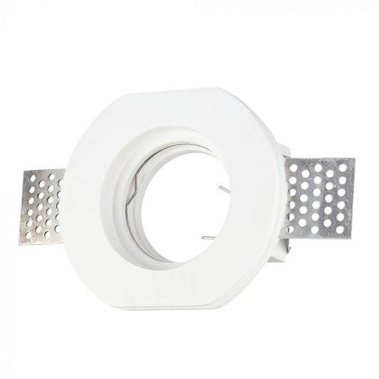 LED BRACKET GU10 ROUND WHITE 140X40 (100) GYPSUM