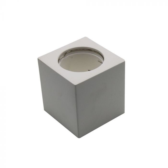 LED SURFACE FITTING GU10 SQUARE WHITE 75X75X75 GYPSUM