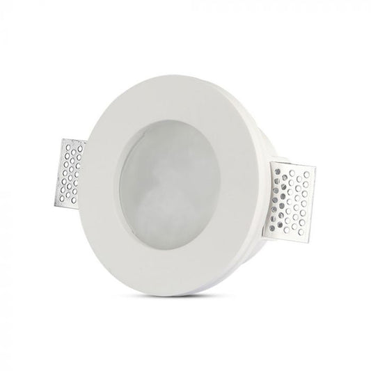 LED BRACKET GU10 ROUND WHITE WITH FROST GLASS 120X60 (123) GYPSUM