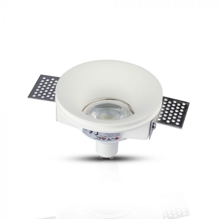 LED BRACKET GU10 ROUND WHITE 100X40 (103) GYPSUM