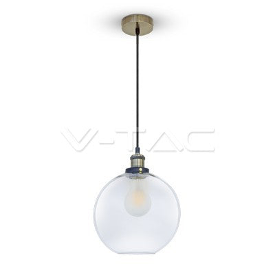 LED E27 PENDANT VINTAGE TRANSPARENT 20X33X122 GLASS