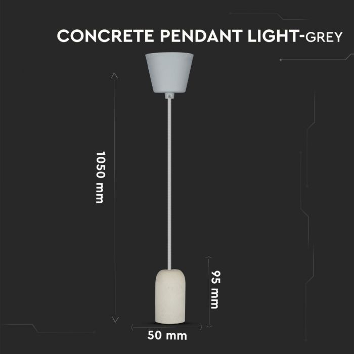 Concrete Pendant Light Grey