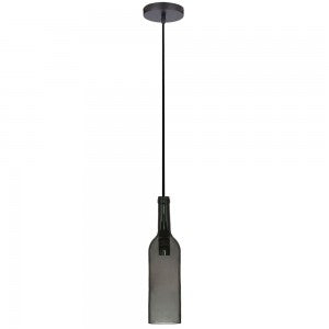 LED E27 PENDANT BOTTLE LIGHT GREY 7X28X115 GLASS