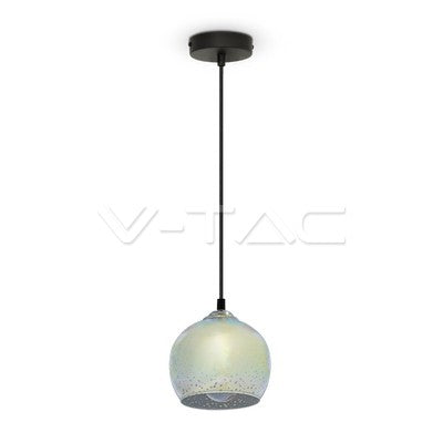 LED E27 PENDANT 3D with Black Canopy 150X140X1200 GLASS