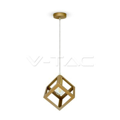 LED E27 PENDANT GEOMETRIC LIGHT CHAMPAGNE GOLD 225X225X1250 METAL