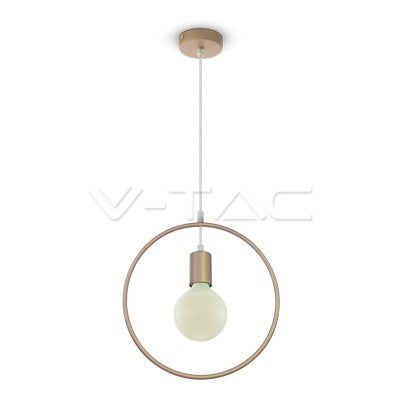 LED E27 PENDANT GEOMETRIC CHAMPANGE GOLD 32X32X135 CIRCLE METAL