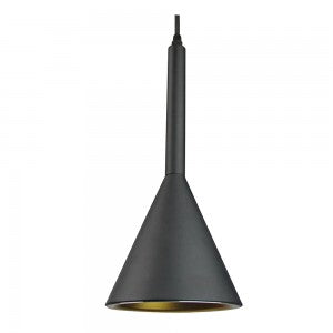 LED E27 PENDANT MODERN BLACK 16X35X60 DOUBLE ALUMINUM