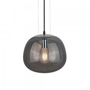 LED E27 PENDANT DESIGNER 3-WIRE SUSPENSION GUN GREY 30X27X100 GLASS