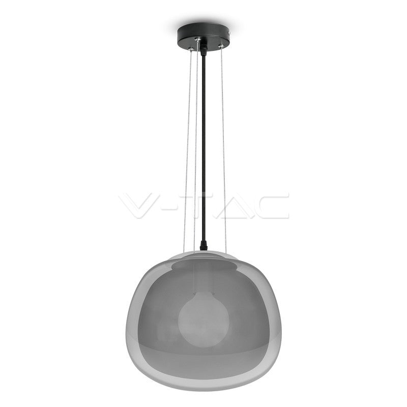 LED E27 PENDANT DESIGNER 3-WIRE SUSPENSION GUN GREY 30X27X100 GLASS