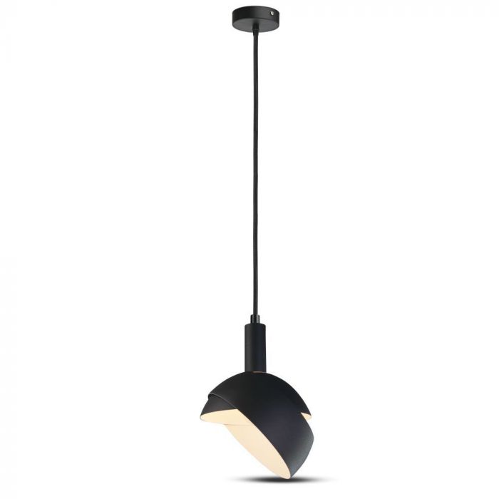 LED E14 PENDANT WITH SLIDE ALUMINUM LAMPSHADE 18X10X120 BLACK