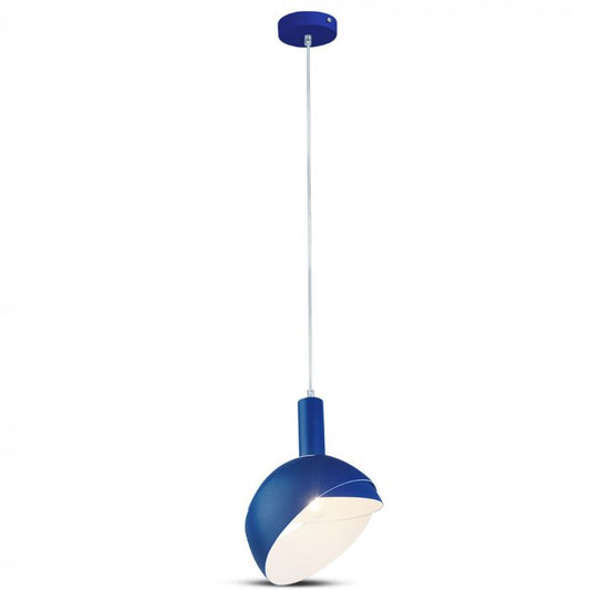 LED E14 PENDANT WITH SLIDE ALUMINUM LAMPSHADE 18X10X120 BLUE