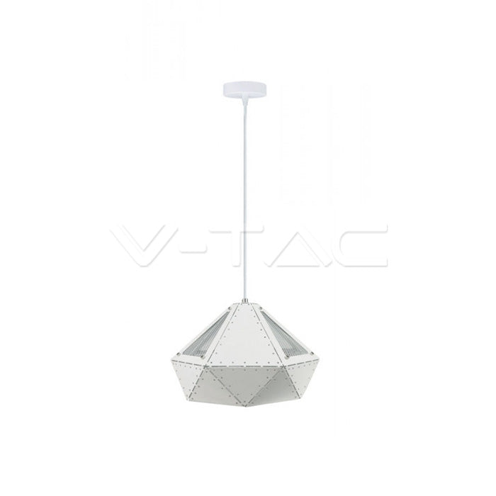 LED E27 PENDANT PASTEL PRISM WHITE 31X18 METAL