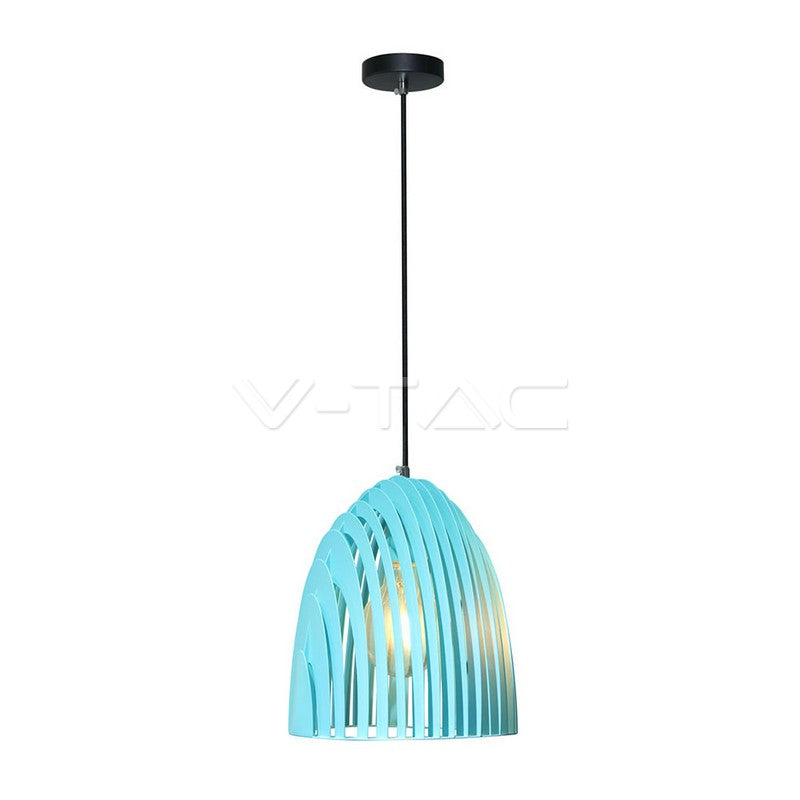 LED E27 PENDANT CONE PRISM BLUE 25X27 METAL