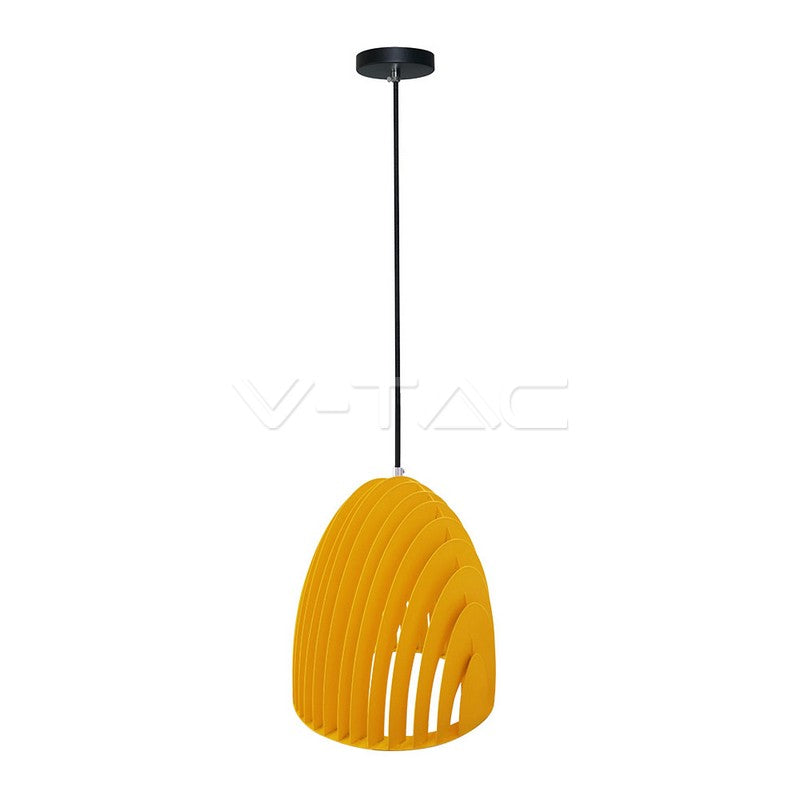 LED E27 PENDANT CONE PRISM YELLOW 25X25.5 METAL