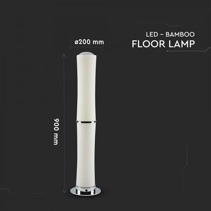 LED DESIGNER FLOOR LAMP 32W WW 2100lm 120° 125X840 PC WHITE TOUCH DIMMABLE A++