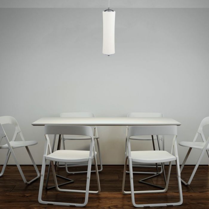 LED PENDANT SINGLE LONG DESIGNER HANGING 18W WW 1200lm 120° 125X420 PC WHITE TRIAC DIMMABLE A++