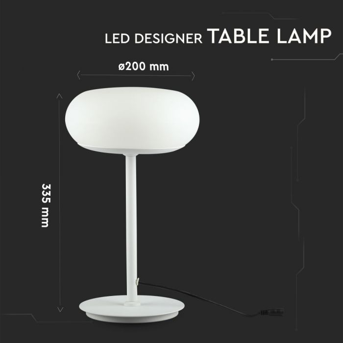 LED DESIGNER TABLE LAMP 15W 1200lm WW 120° 200X335 TRIAC DIMMABLE