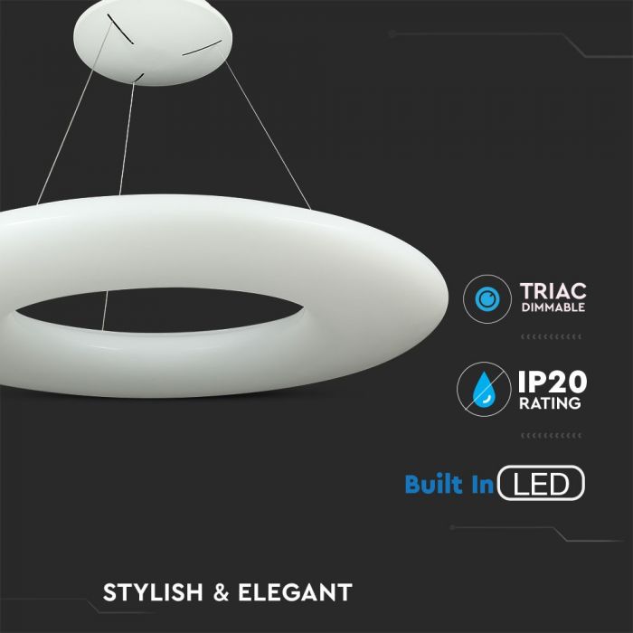 LED DESIGNER HANGING PENDANTB 105W 6300lm WW 120° 91X200 TRIAC DIMMABLE