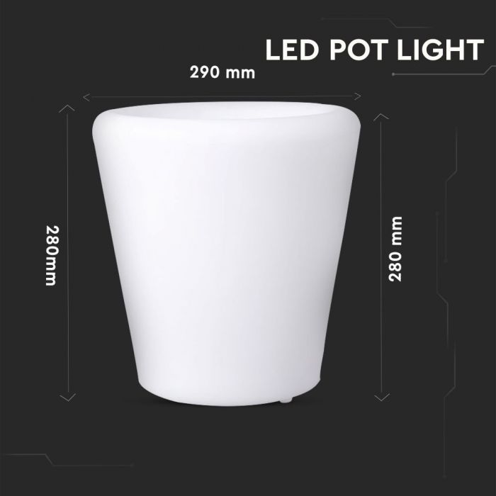 LED POT LIGHT RGBW RECHARGEABLE 1W 18lm 28X29 LLDPE WHITE IP54 DIMMABLE