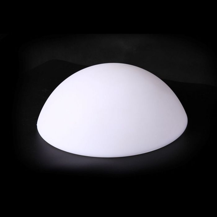 LED HALF-ROUND BALL LIGHT RGB RECHARGEABLE 3W 108lm 500X260 LLDPE WHITE IP54 DIMMABLE