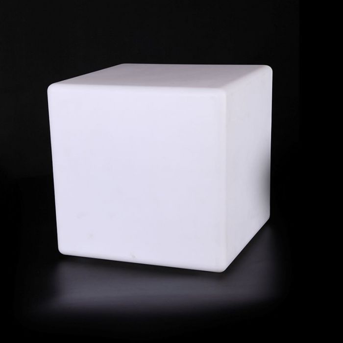 LED CUBE LIGHT RGB RECHARGEABLE 3W 108lm 400X400 LLDPE WHITE IP54 DIMMABLE