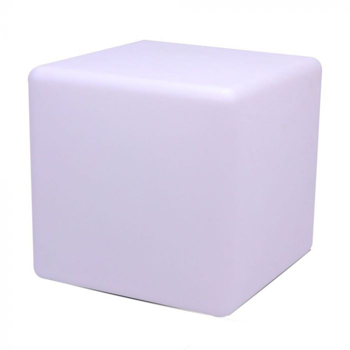 LED CUBE LIGHT RGB RECHARGEABLE 3W 108lm 400X400 LLDPE WHITE IP54 DIMMABLE