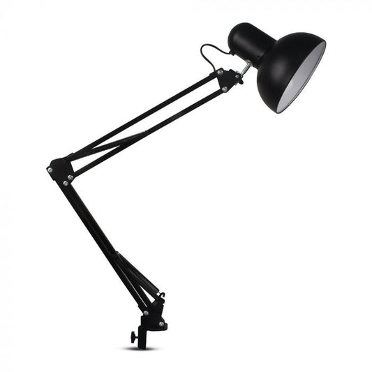 LED DESIGNER TABLE LAMP Metal Adjustable Bracket+Switch & E27 Holder 120° 36X15.5X73 BLACK