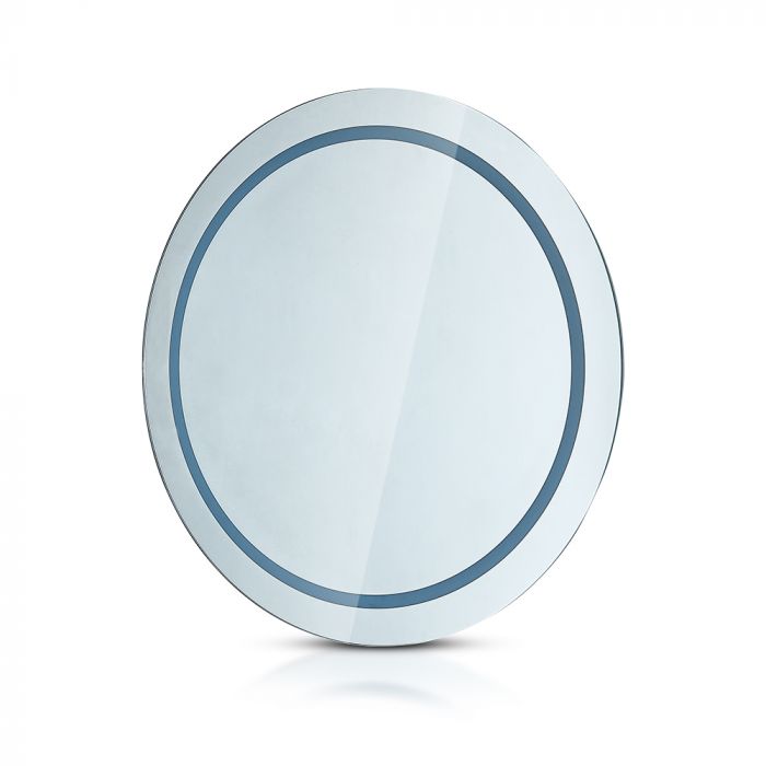 LED MIRROR ROUND CHROME WITH PULL CORD SWITCH 6W CW 750lm 120° 600X35 IP44 ANTI-FOG