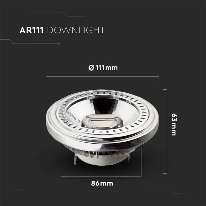 LED AR111(G53) LAMP 15W CW 12V 780lm 20°