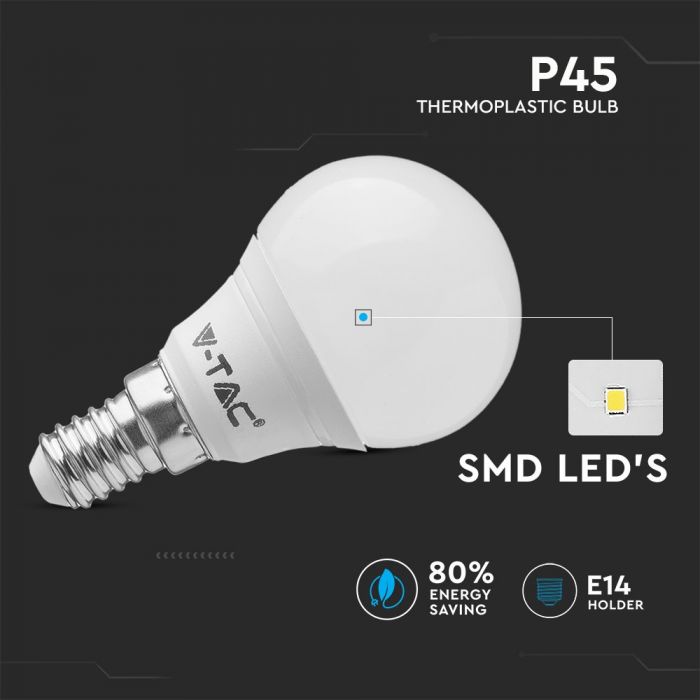 LED E14 LAMP 4W CW 320lm 180° GLOBE