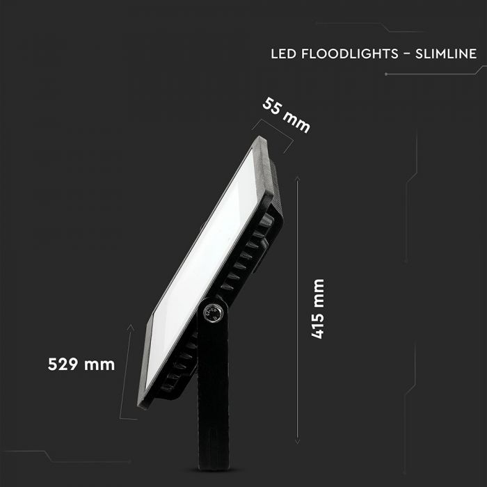 LED FLOOD SLIM 300W CW 100° 24000lm IP65 BLACK SAMSUNG CHIP