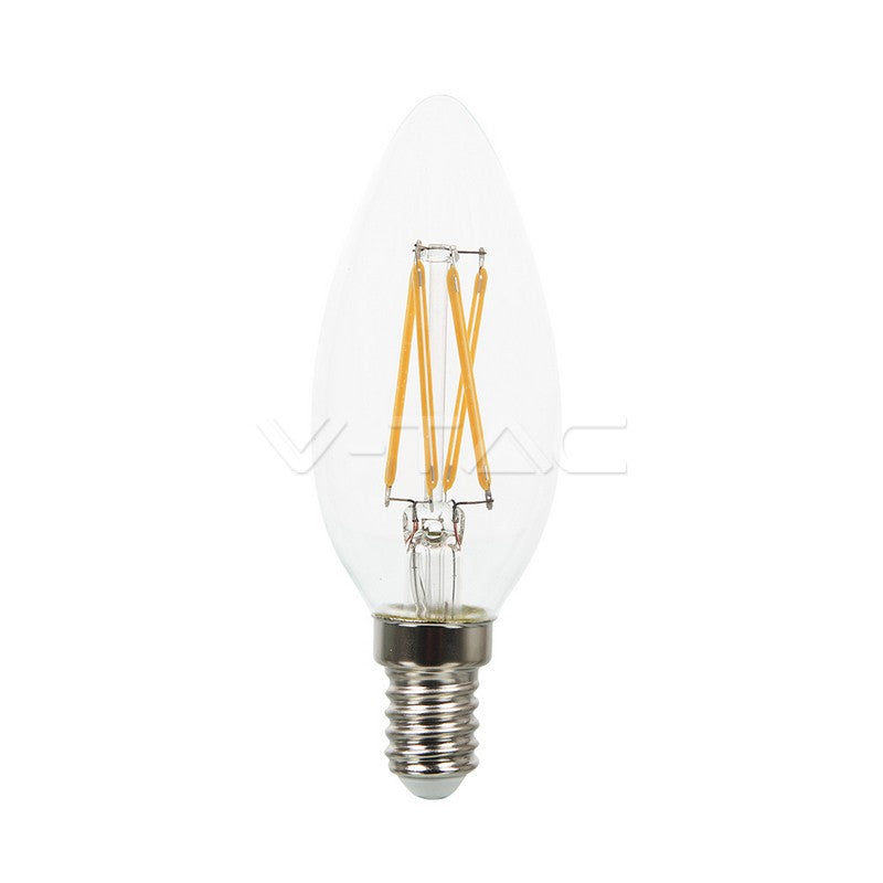 LED E14 FILAMENT LAMP 4W WW 320lm 300° 37X100 CROSS DIMMABLE