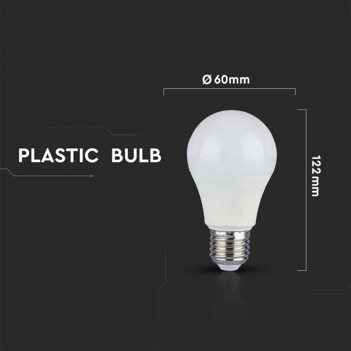 LED E27 LAMP 9W CW 806lm 200° 60X112 3STEP DIMMING