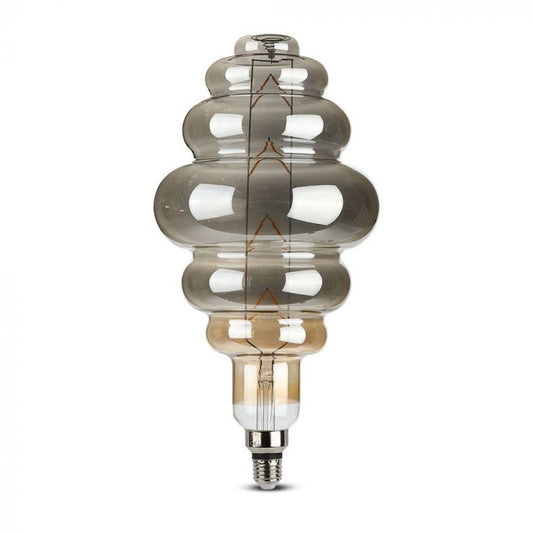 LED E27 FILAMENT LAMP GREY SMOKY S180 8W WW 240lm 300° 195X400