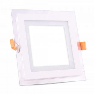 LED GLASS SQUARE DOWNLIGHT 6W CW 550lm 120° 94X94X32 (74)