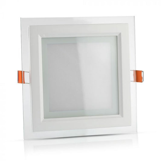 LED GLASS SQUARE DOWNLIGHT 6W CW 550lm 120° 94X94X32 (74)