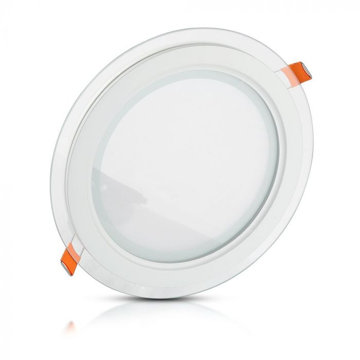 LED GLASS ROUND DOWNLIGHT 12W CW 1080lm 120° 160X160X35 (120)