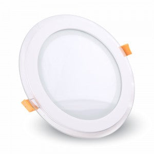 LED GLASS ROUND DOWNLIGHT 18W 1260lm WW 120° 198X40 (145)