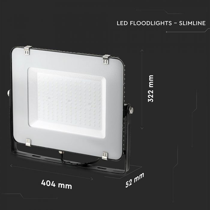 LED FLOOD SLIM 150W WW 100° 12000lm IP65 BLACK SAMSUNG CHIP