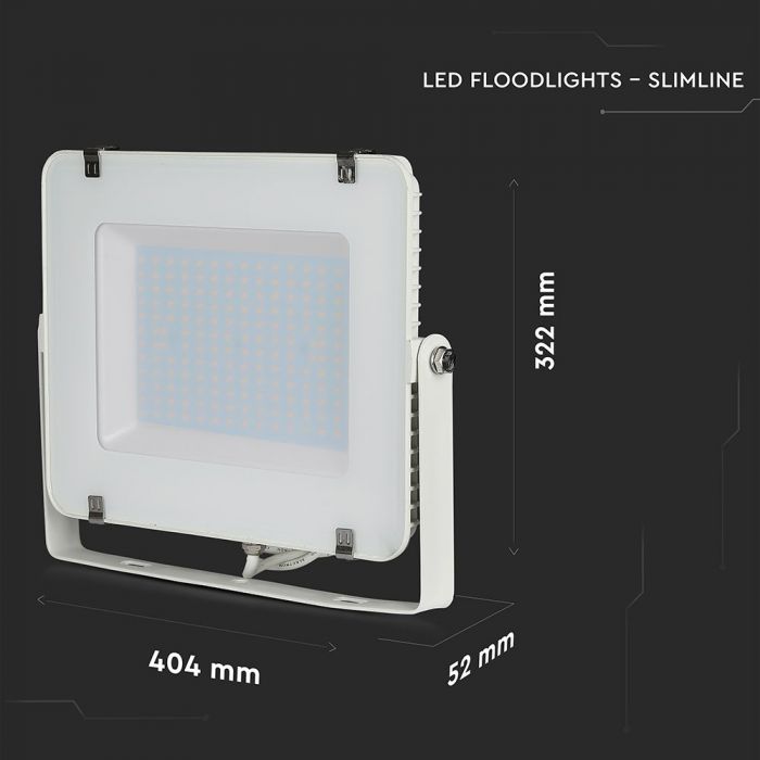150W LED Floodlight SMD SAMSUNG Chip Slim White Body 6400K