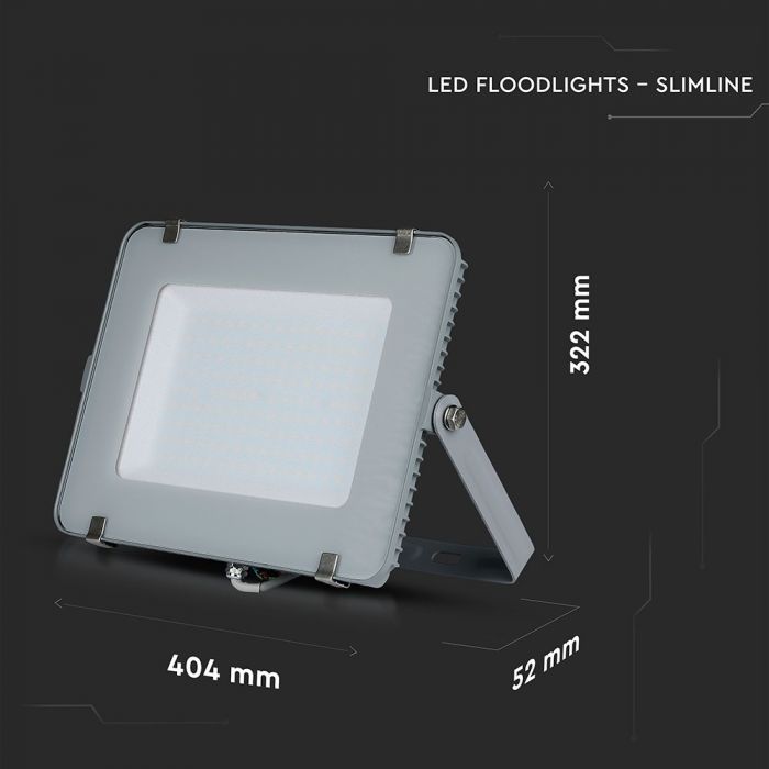 LED FLOOD SLIM 150W CW 100° 12000lm IP65 GREY SAMSUNG CHIP